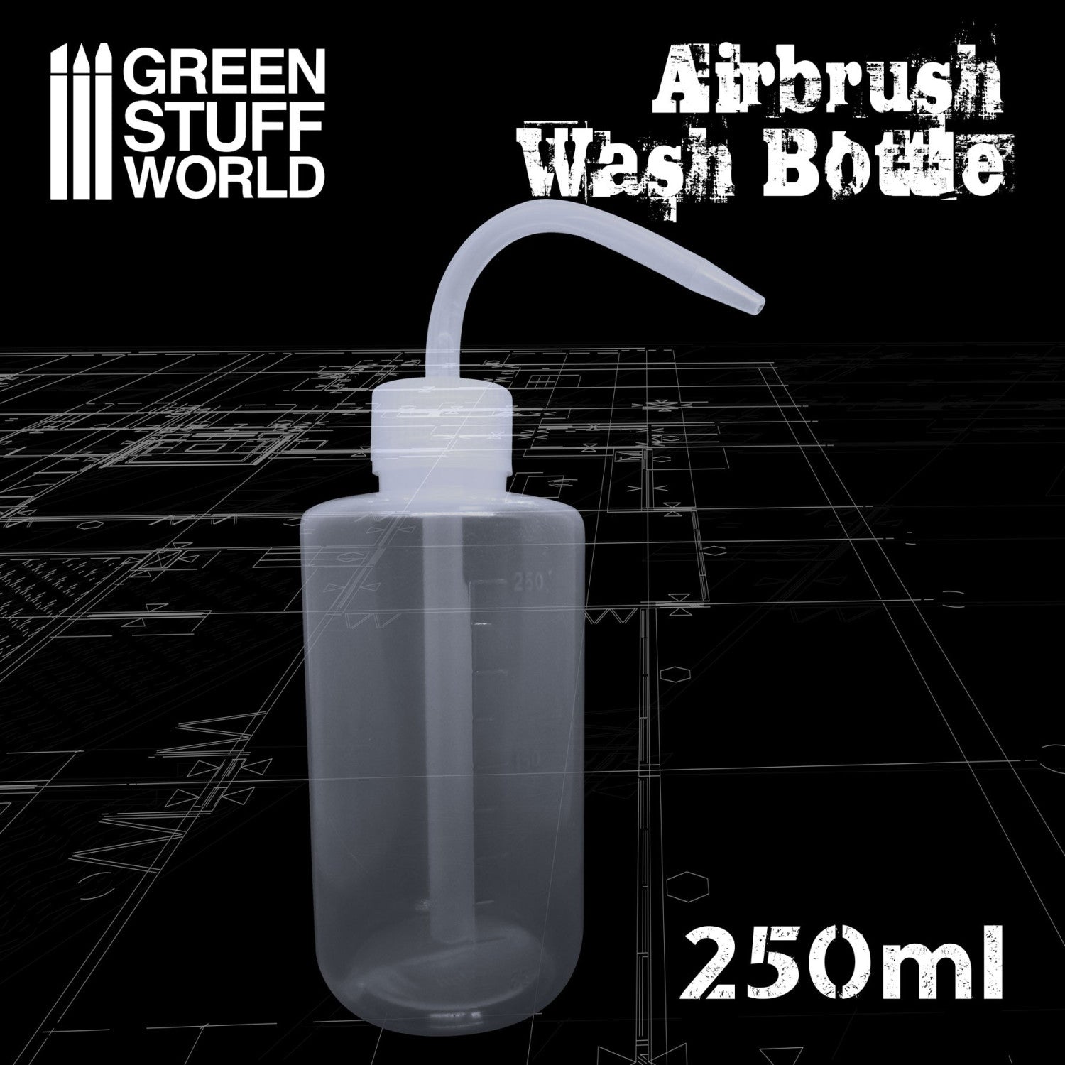 Bottiglia a Spruzzetta per la pulizia degli aerografi 250ml - Green Stuff World